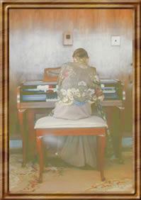 The mother Playing Organ